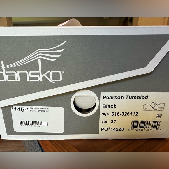 Dansko Pearson Tumbled Black Clogs with Buckle - Picture 6 of 7